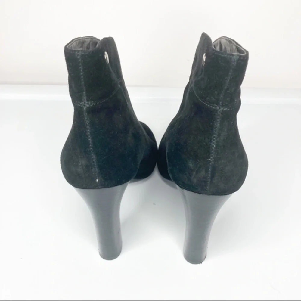 Franco Sarto Black Suede‎ Booties Sz 8.5